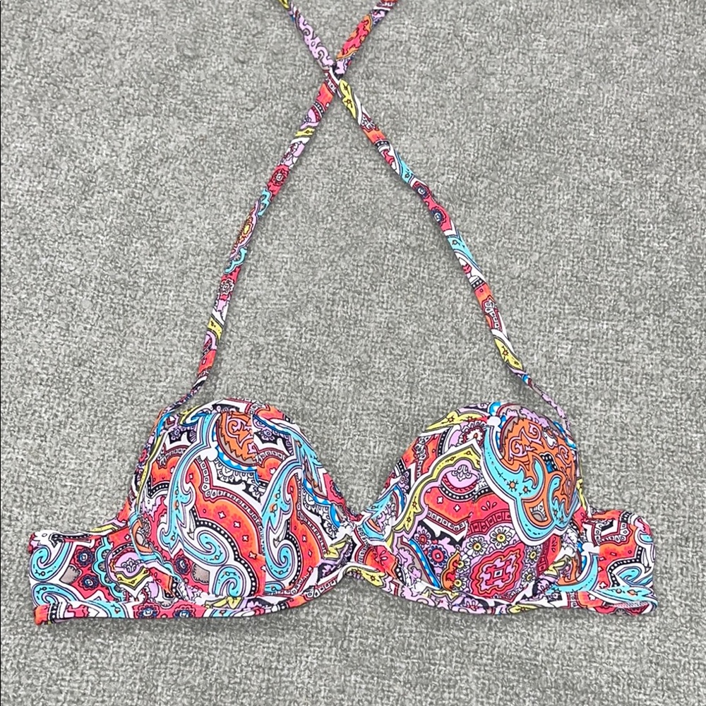 Victoria's Secret Multicolor Paisley Bikini Top